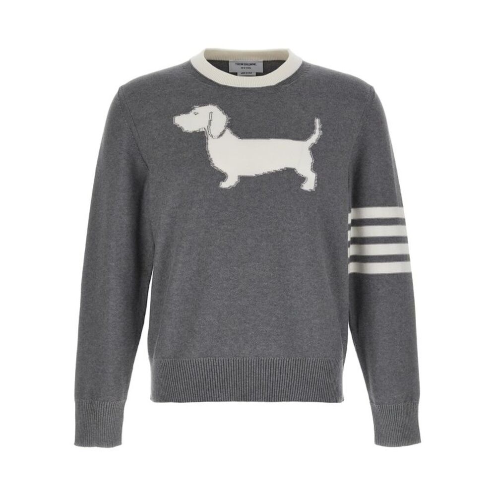 Thom Browne Gray Cotton Men's Cardigan